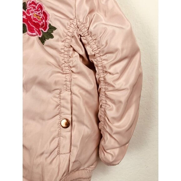Hudson Girls Pink Embroidered Puffer Jacket Size 5 - Picture 5 of 10